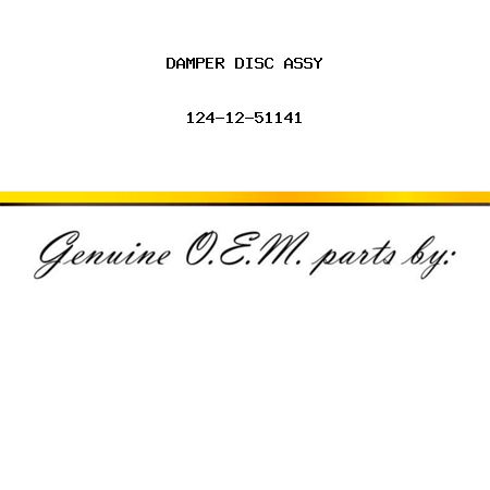 DAMPER DISC ASSY 124-12-51141