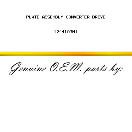 PLATE ASSEMBLY, CONVERTER DRIVE 1244193H1