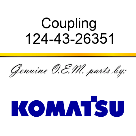 Coupling 124-43-26351