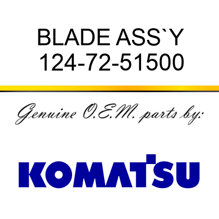 BLADE ASS`Y 124-72-51500