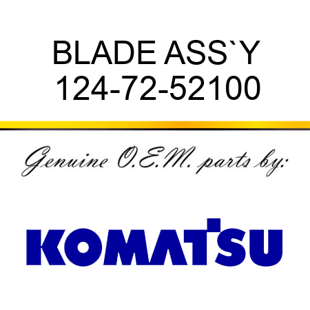 BLADE ASS`Y 124-72-52100