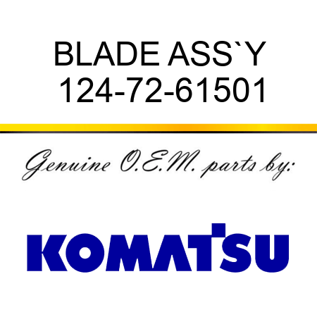 BLADE ASS`Y 124-72-61501