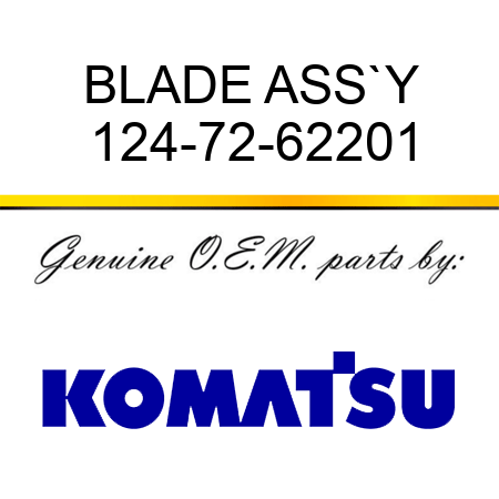 BLADE ASS`Y 124-72-62201