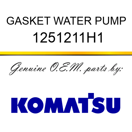 GASKET, WATER PUMP 1251211H1