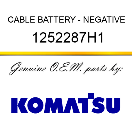 CABLE, BATTERY - NEGATIVE 1252287H1