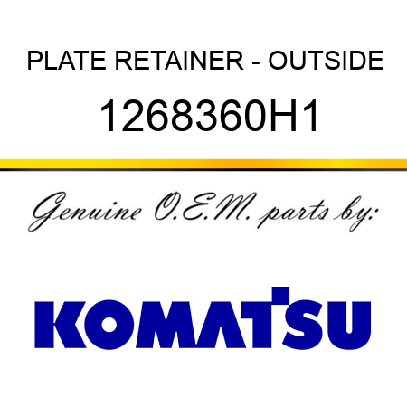 PLATE, RETAINER - OUTSIDE 1268360H1