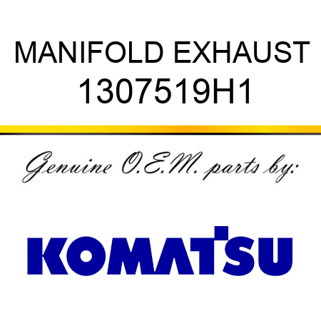 MANIFOLD, EXHAUST 1307519H1