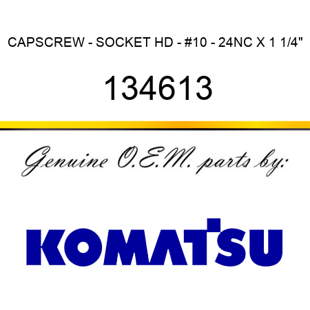 CAPSCREW - SOCKET HD - #10 - 24NC X 1 1/4