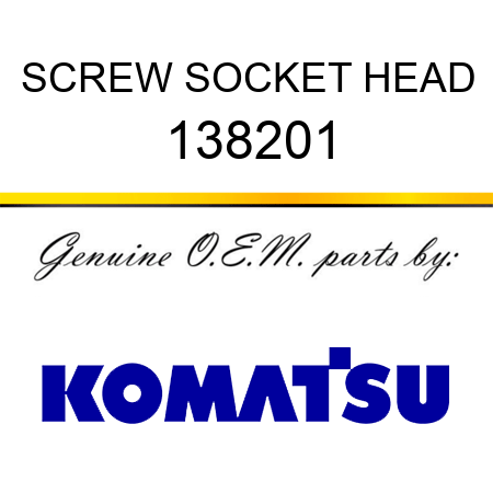 SCREW, SOCKET HEAD 138201