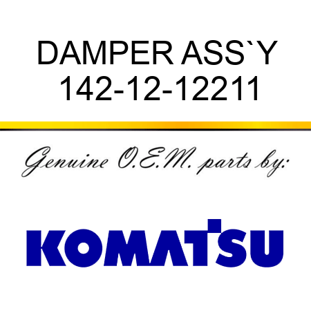 DAMPER ASS`Y 142-12-12211