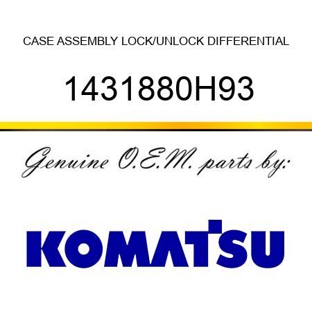 CASE ASSEMBLY, LOCK/UNLOCK DIFFERENTIAL 1431880H93