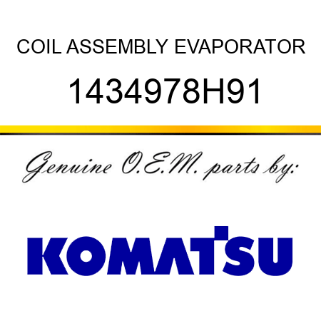 COIL ASSEMBLY, EVAPORATOR 1434978H91