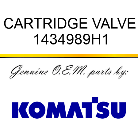 CARTRIDGE, VALVE 1434989H1