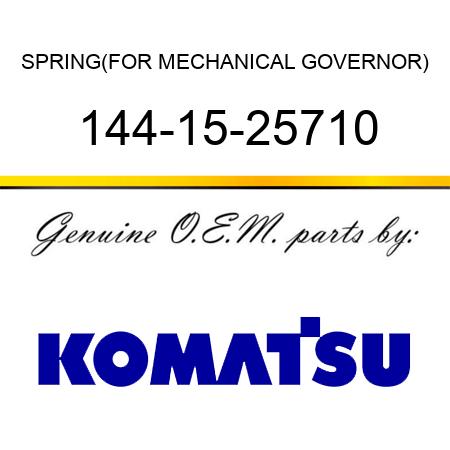 SPRING,(FOR MECHANICAL GOVERNOR) 144-15-25710