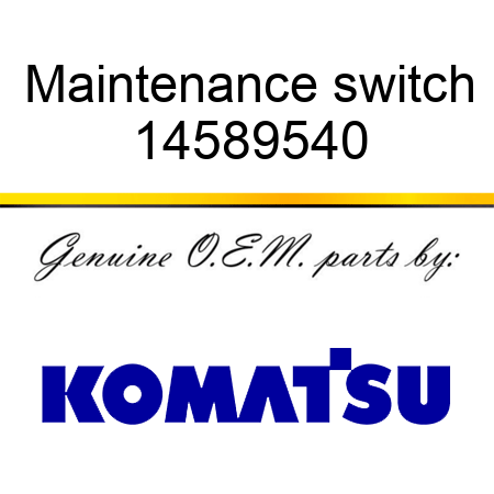Maintenance switch 14589540