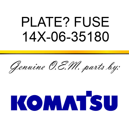 PLATE? FUSE 14X-06-35180