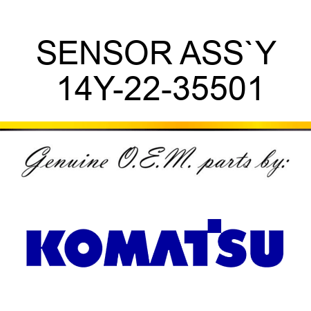 SENSOR ASS`Y 14Y-22-35501