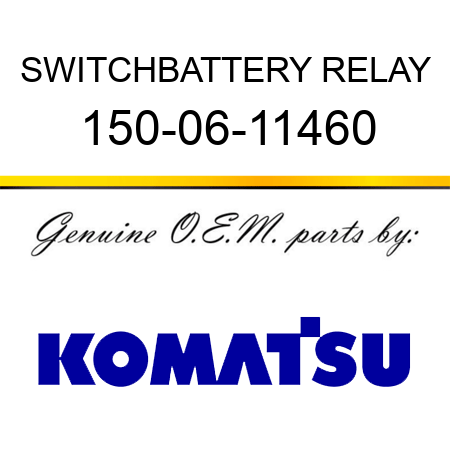 SWITCH,BATTERY RELAY 150-06-11460