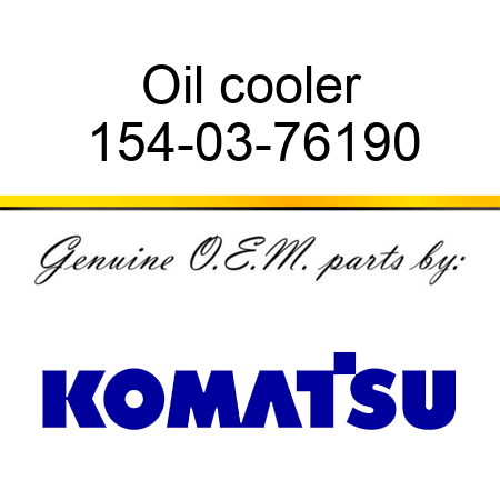 Oil cooler 154-03-76190