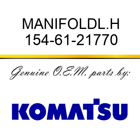 MANIFOLD,L.H 154-61-21770