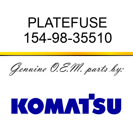 PLATE,FUSE 154-98-35510