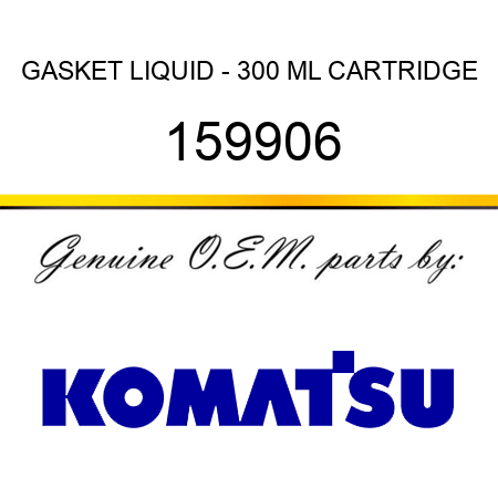 GASKET, LIQUID - 300 ML CARTRIDGE 159906