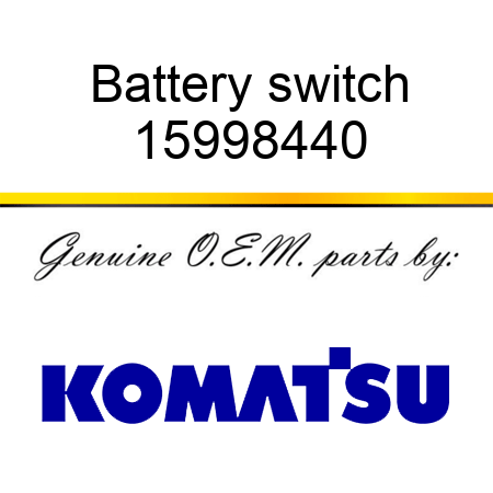Battery switch 15998440