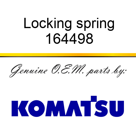 Locking spring 164498