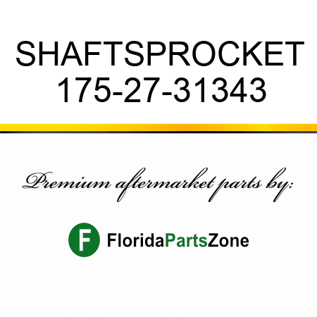 SHAFT,SPROCKET 175-27-31343