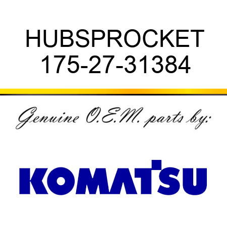 HUB,SPROCKET 175-27-31384