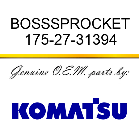 BOSS,SPROCKET 175-27-31394