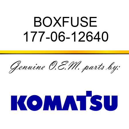 BOX,FUSE 177-06-12640