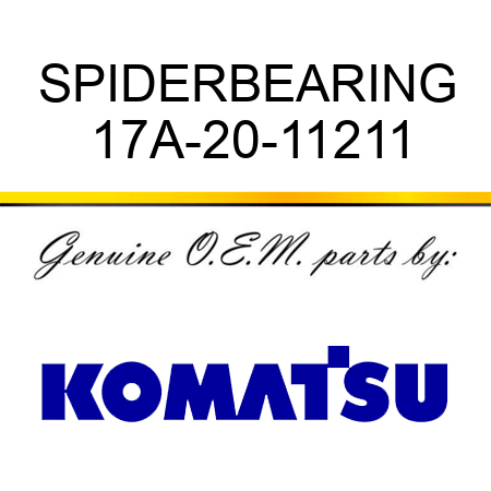 SPIDER,BEARING 17A-20-11211