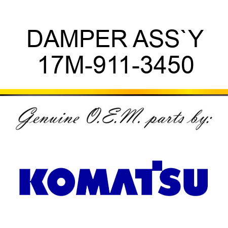 DAMPER ASS`Y 17M-911-3450