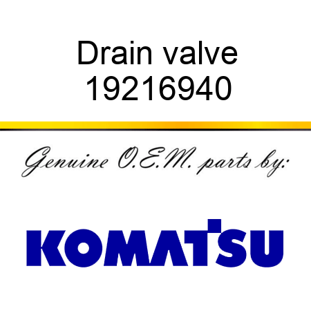 Drain valve 19216940