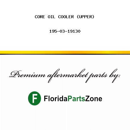 CORE, OIL COOLER (UPPER) 195-03-19130