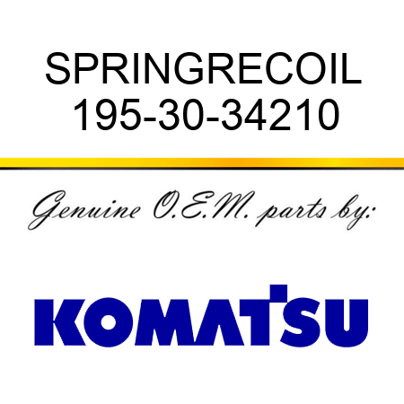 SPRING,RECOIL 195-30-34210