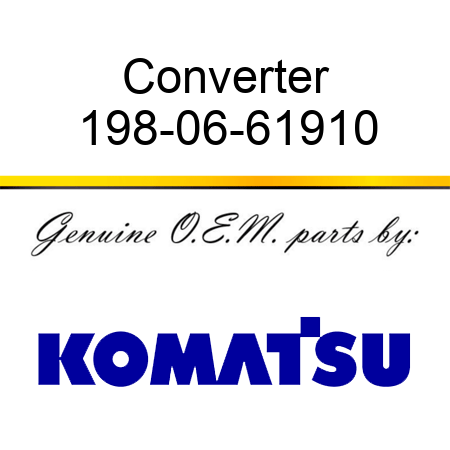 Converter 198-06-61910