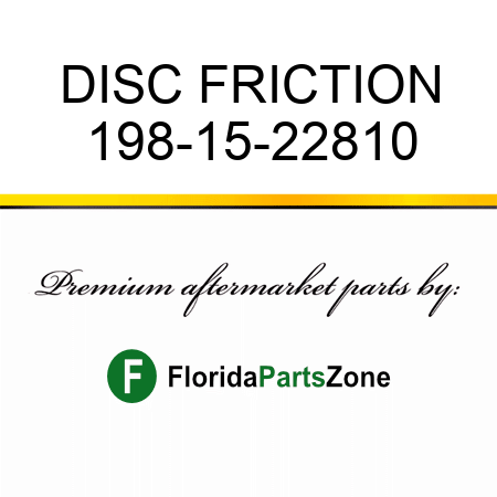 DISC, FRICTION 198-15-22810