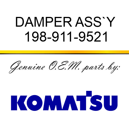 DAMPER ASS`Y 198-911-9521
