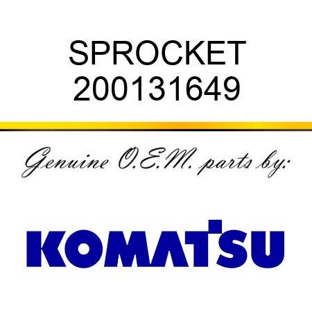 SPROCKET 200131649