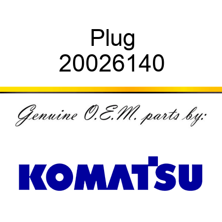Plug 20026140