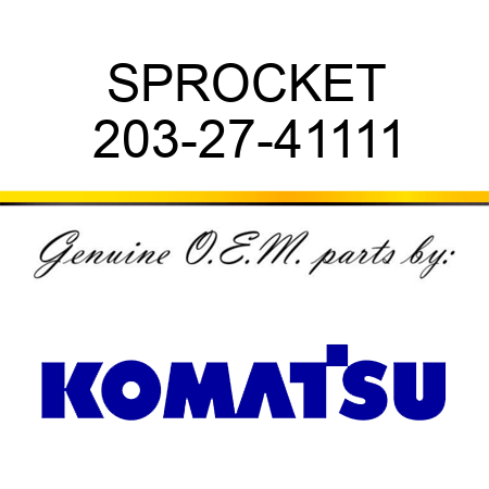 SPROCKET 203-27-41111