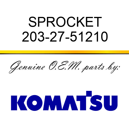 SPROCKET 203-27-51210