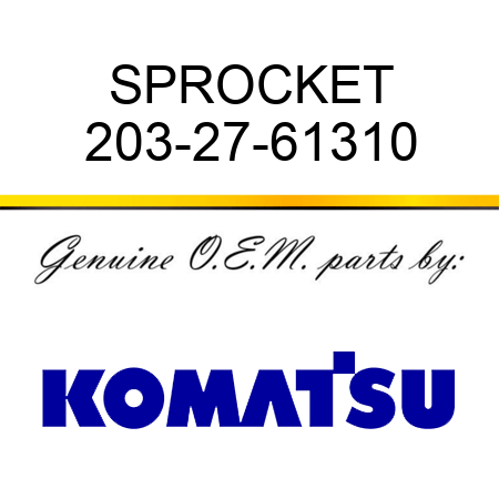 SPROCKET 203-27-61310