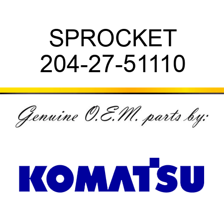 SPROCKET 204-27-51110
