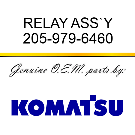RELAY ASS`Y 205-979-6460