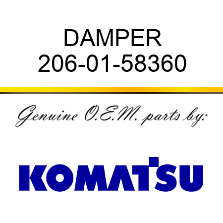 DAMPER 206-01-58360