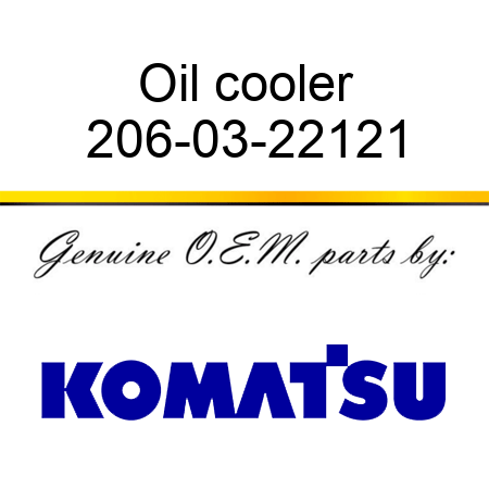 Oil cooler 206-03-22121
