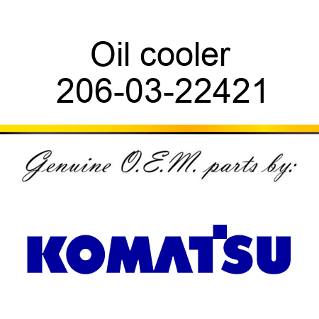 Oil cooler 206-03-22421